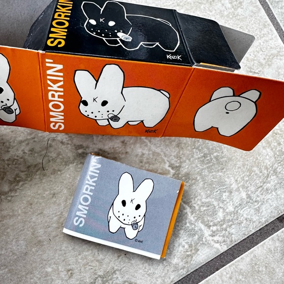 Frank Kozik Smorkin’ Labbits Series 1 Chase Rare Orange Polka Dot 2004 Kidrobot - Picture 4 of 5